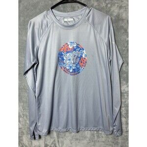 Columbia PFG Men’s XL Shirt Gray Long Sleeve Swim Polyester